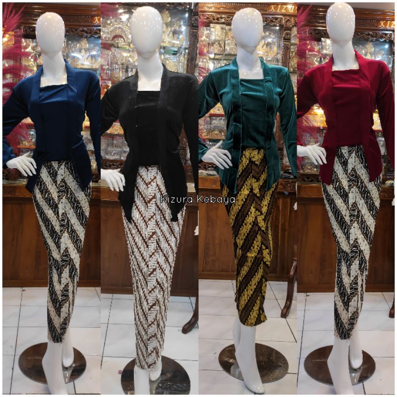 Kebaya Bludru Kutubaru Atasan
