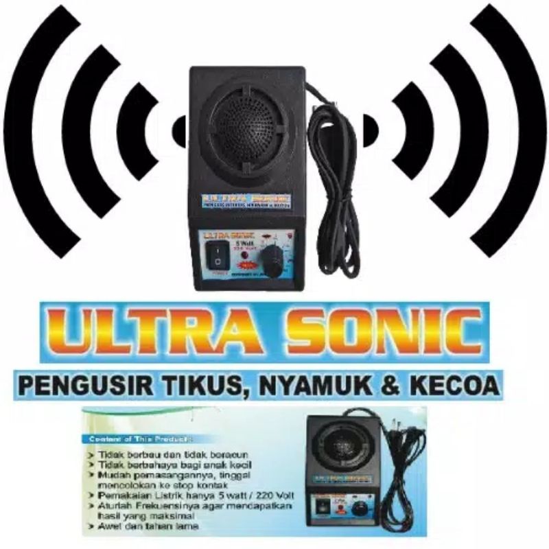 Ultrasonic Pengusir Tikus Kecoa Nyamuk Lalat Serangga PATTON_SCARLETT Ultra Sonic Tanpa Racun