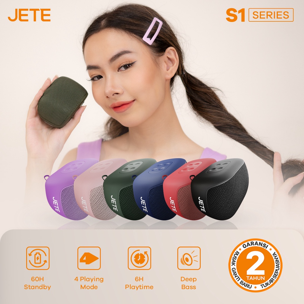 Speaker Bluetooth Portable | Speaker Bluetooth Mini JETE S1 - Original Garansi 2 Tahun