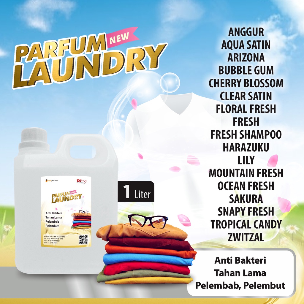 Parfum Laundry Aroma Segar 1 Liter /  Pengharum Pewangi Aroma Segar 1 LIter Jerigen