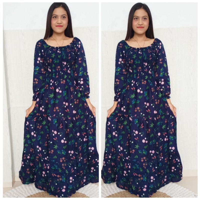 LONGDRESS CANDA MAWAR/DRESS KEKINIAN