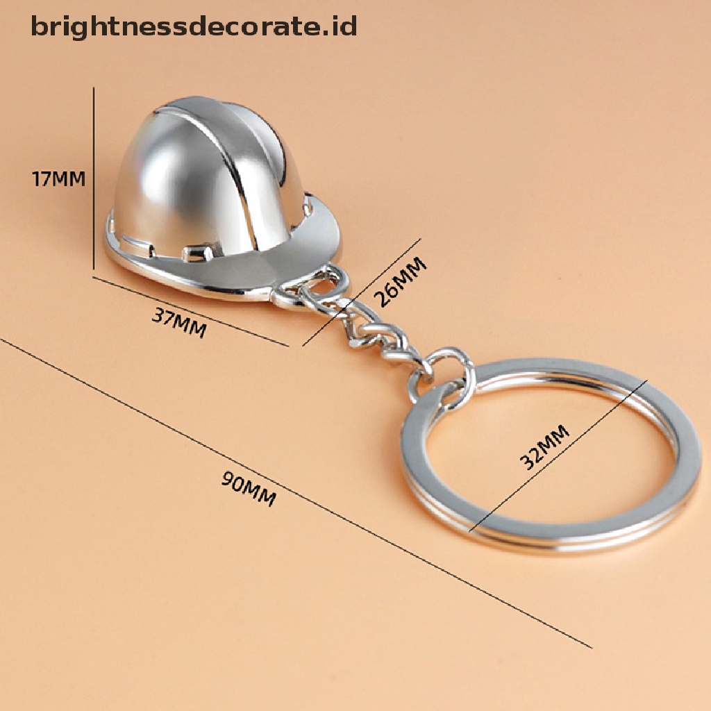 [Birth] Mini Simulasi Logam Keras Topi Gantungan Kunci Keyring Liburan Kreatif Perhiasan Hadiah [ID]