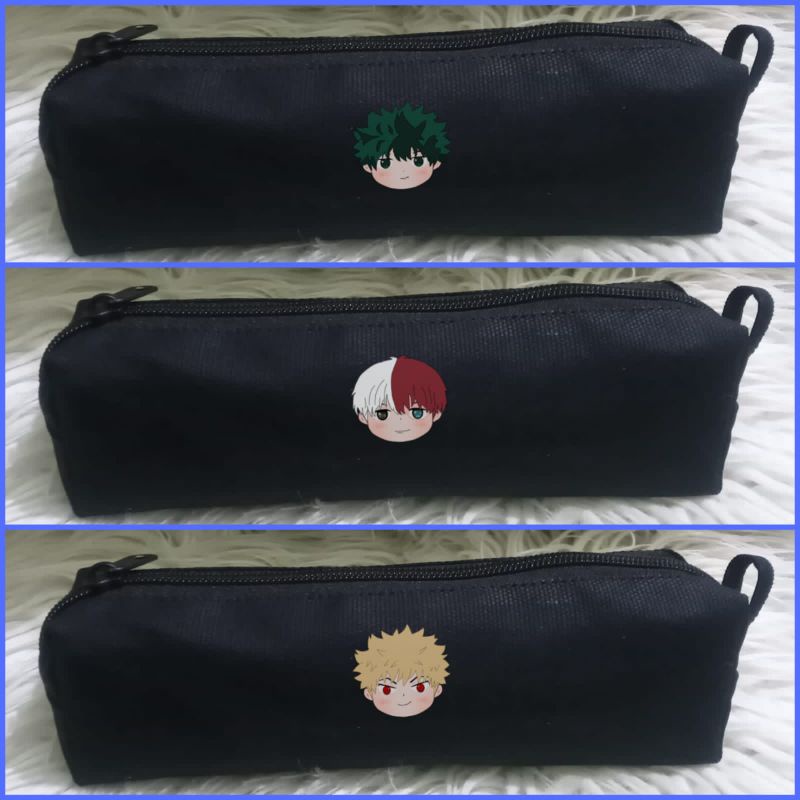 

kotak pensil kanvas premium my hero academia tepak bokugo tempat alat tulis izuku pencil case todoroki tempat pinsil
