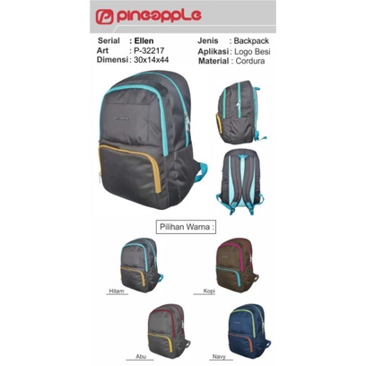 Pineapple 32217 Tas Ransel Sekolah Laptop 14inchi + Raincover