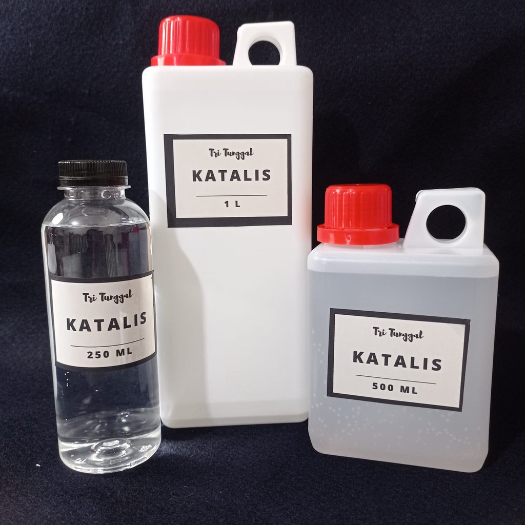 Jual Katalis Resin 1 L Bening Liquid Pengeras Cairan Cair Beku Botol Tanggung Kimia Senyawa Bahan DI