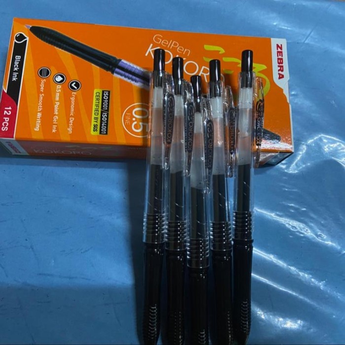 

Ballpoint/ Gel Pen Zebra Kokoro 0.5 Hitam