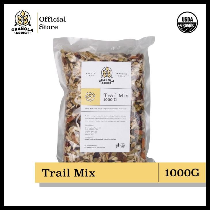 

TRAIL MIX (SUNFLOWER, PUMPKIN SEEDS, ALMOND, RAISIN, CRANBERRY) 1000G KODE 1249
