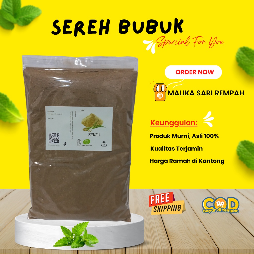 

Sereh Bubuk [ 1 kg] | Cymbopogon citratus powder [1kg]-MSR