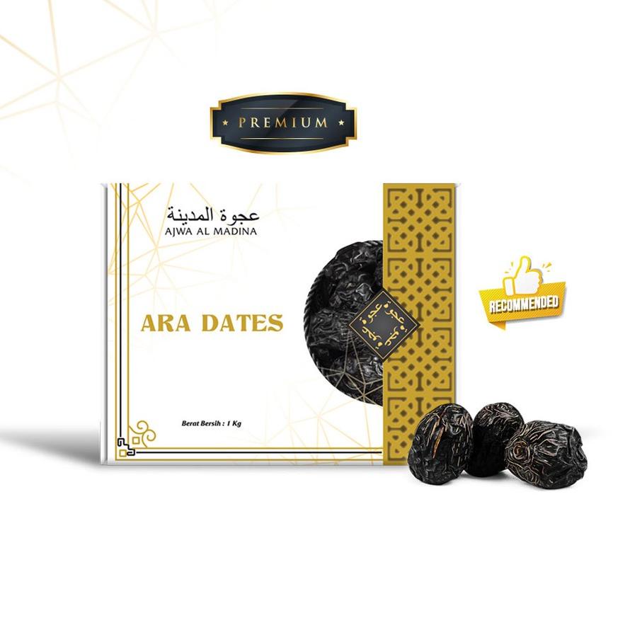 

Terbaru[FG2]-Kurma Ajwa Premium Kemtan / Kurma Rosul ARA DATES 1kg