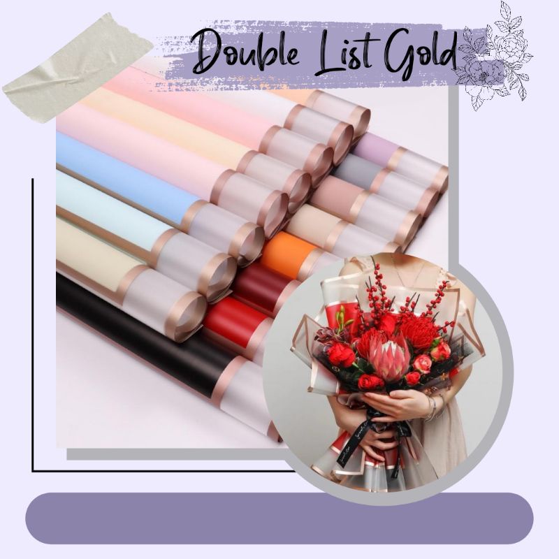 

Kertas Bunga Double List Gold Kertas Buket Bunga Wrapping Paper (58×58) — K22