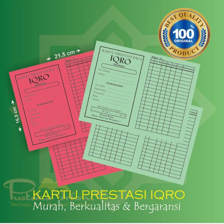 

[MDWZA6771] KARTU PRESTASI IQRO 1pack (50 Lembar)
