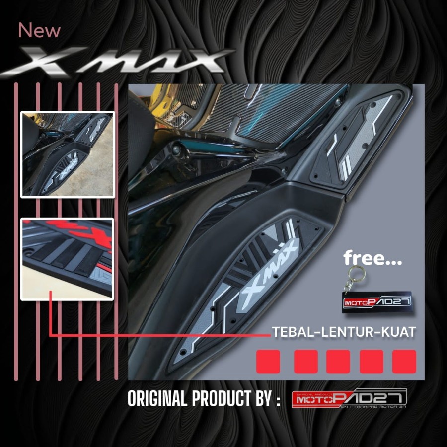 Floormat Karpet Alas Pijakan kaki NEW XMAX 2023 Bordes NEW XMAX 2023 Ruber Premium