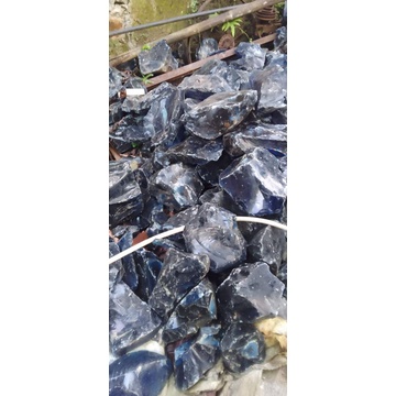 Bahan Obsidian Warna Biru