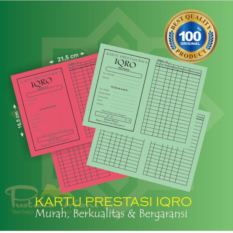 

[CH854] KARTU PRESTASI IQRO 1pack (50 Lembar) jgv8o