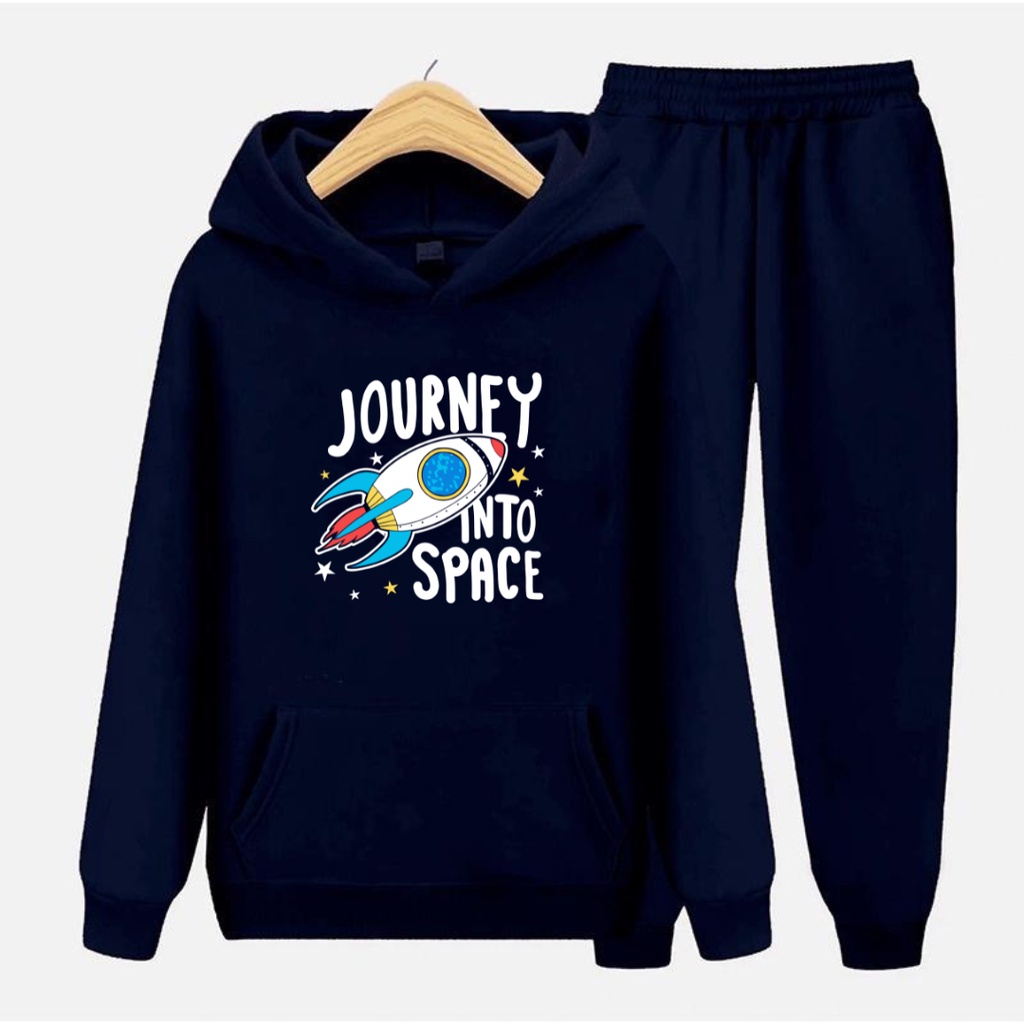 Setelan Anak Journey Into Space/Set Hoodie topi Size S-XXL