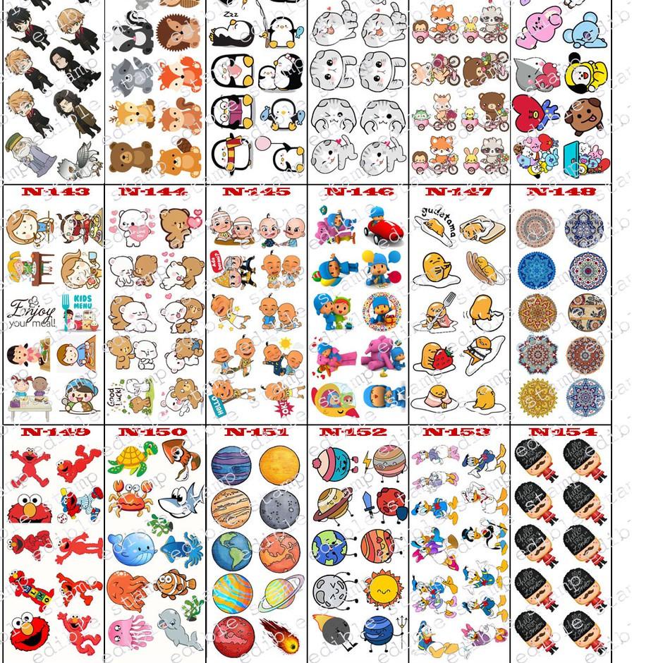 

【MEGA SALE】 Edible stamp stiker makanan edible stiker edible image N137-N154