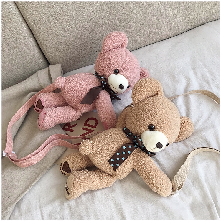 cod☜☞ready tas selempang wanita Iucu Fashion Motif Kartun Karakter Hewan  Anak beruang &amp; Dewasa lagilaku