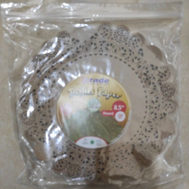 

Doilies Paper 8,5 Coklat Grade (250 pcs) / Kertas Doilies 8,5 Coklat