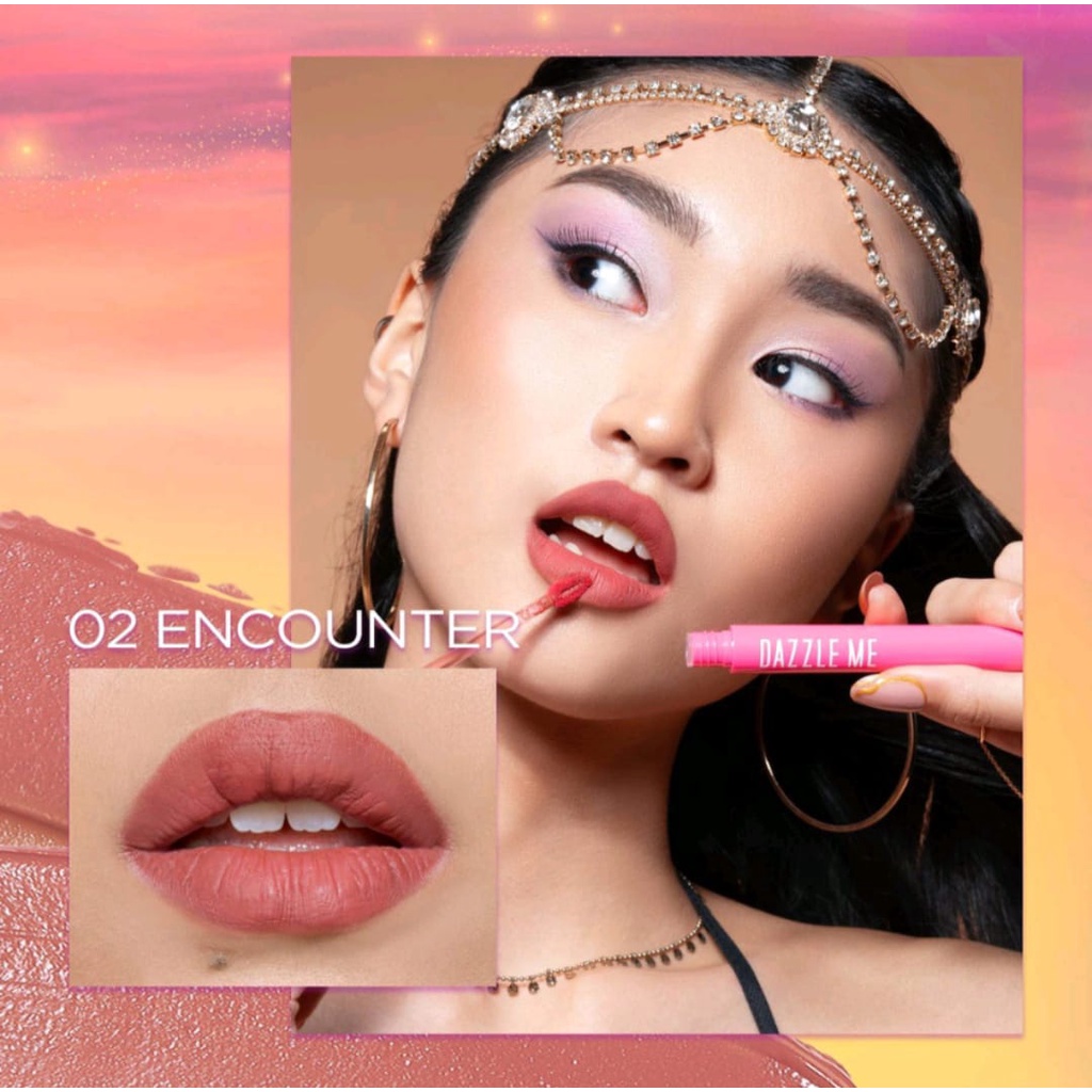 DAZZLE ME Misty Matte Lip Cream | Lip Matte Non Sticky 12 Jam Tahan Air Lip cream