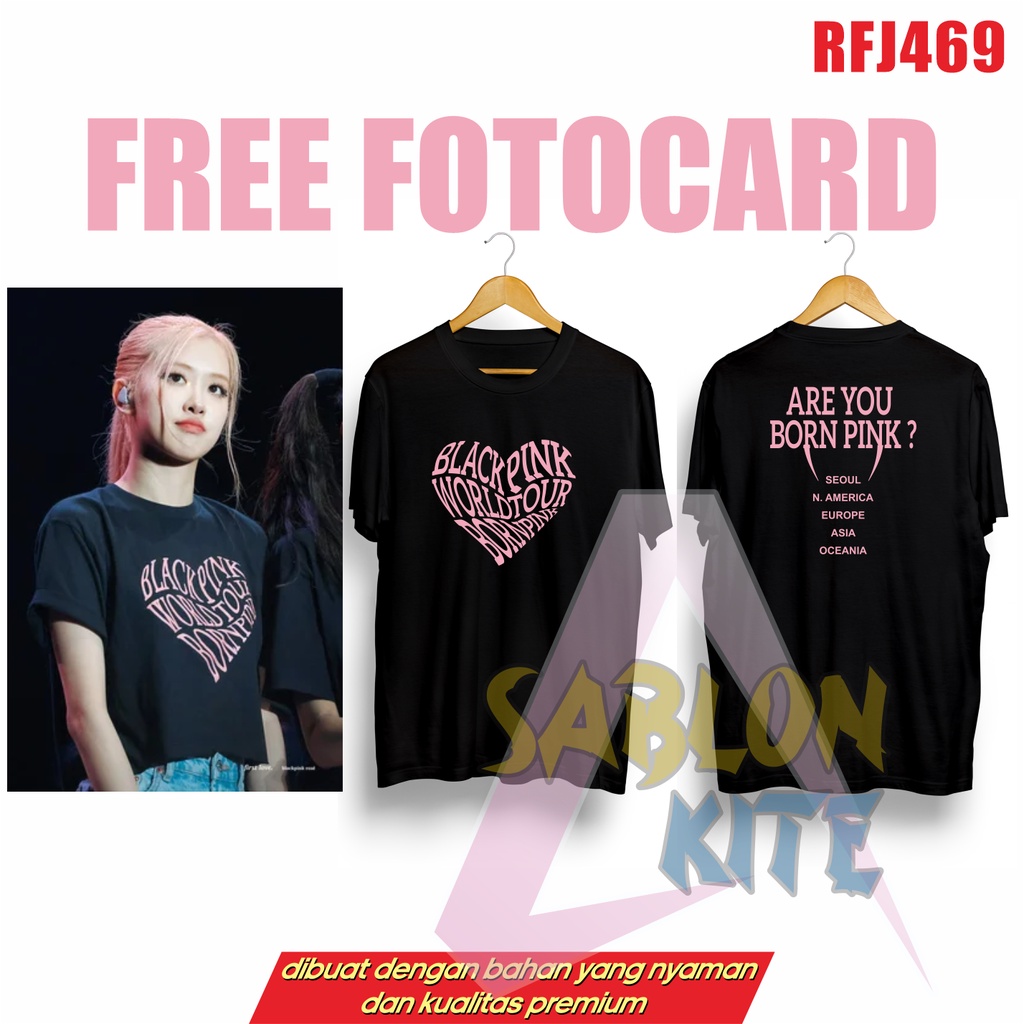 Kaos Kpop Born pink world tour bangkok rose RFJ469