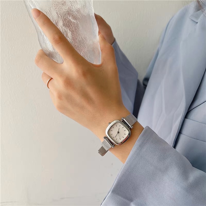 Jam Tangan Wanita rantai pasir Stainless Steel Anti karat Ulzzang