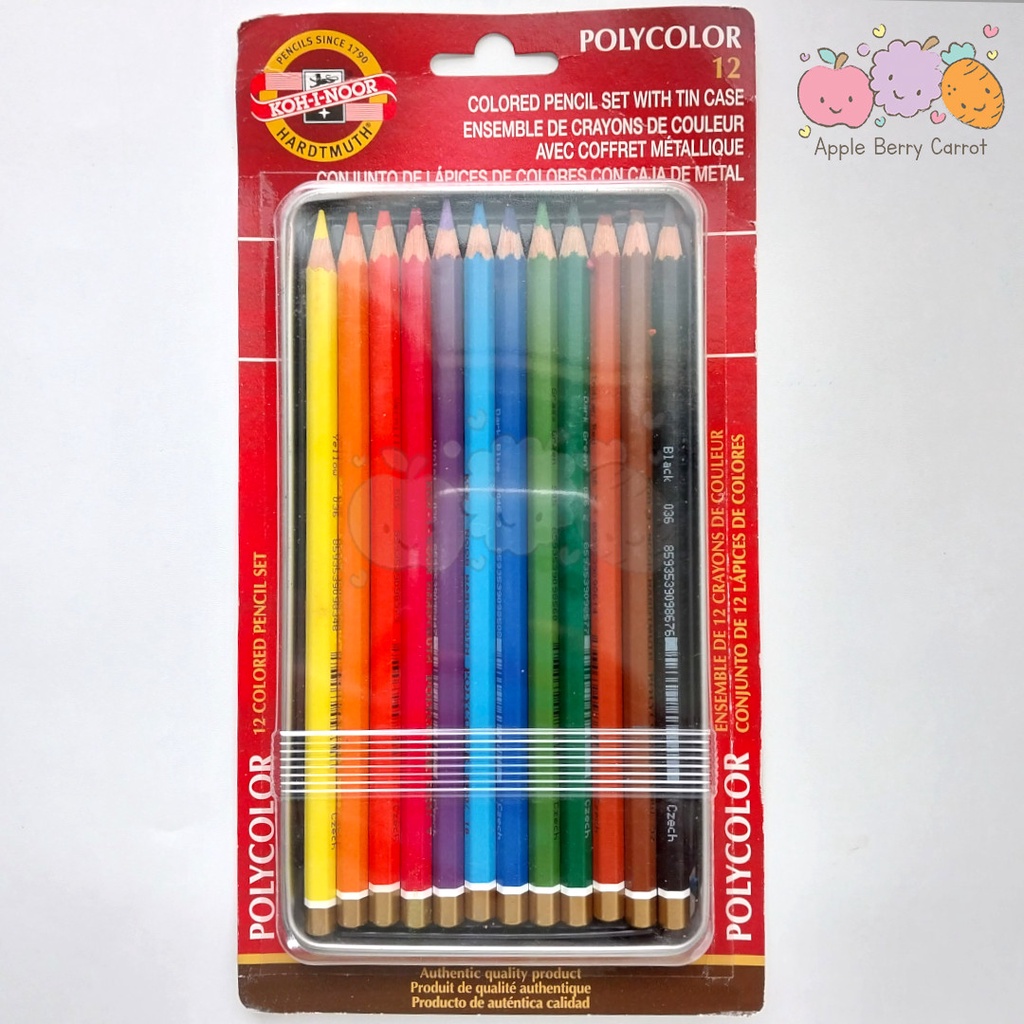 

Polycolor KOH I NOOR hardtmuth 12 color pencil pensil warna colored