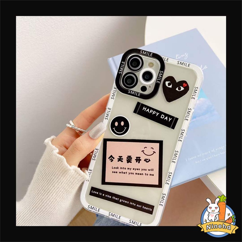Soft Case Tpu Transparan Motif Panda Compatible for Iphone 14 13 12 11 Pro Max X Xr Xs Max 7 8 Plus Se 2020 Cute Cartoon Panda Angel eye lens protection Transparent Non-slip Mobile Phone Case Protective Cover Casing