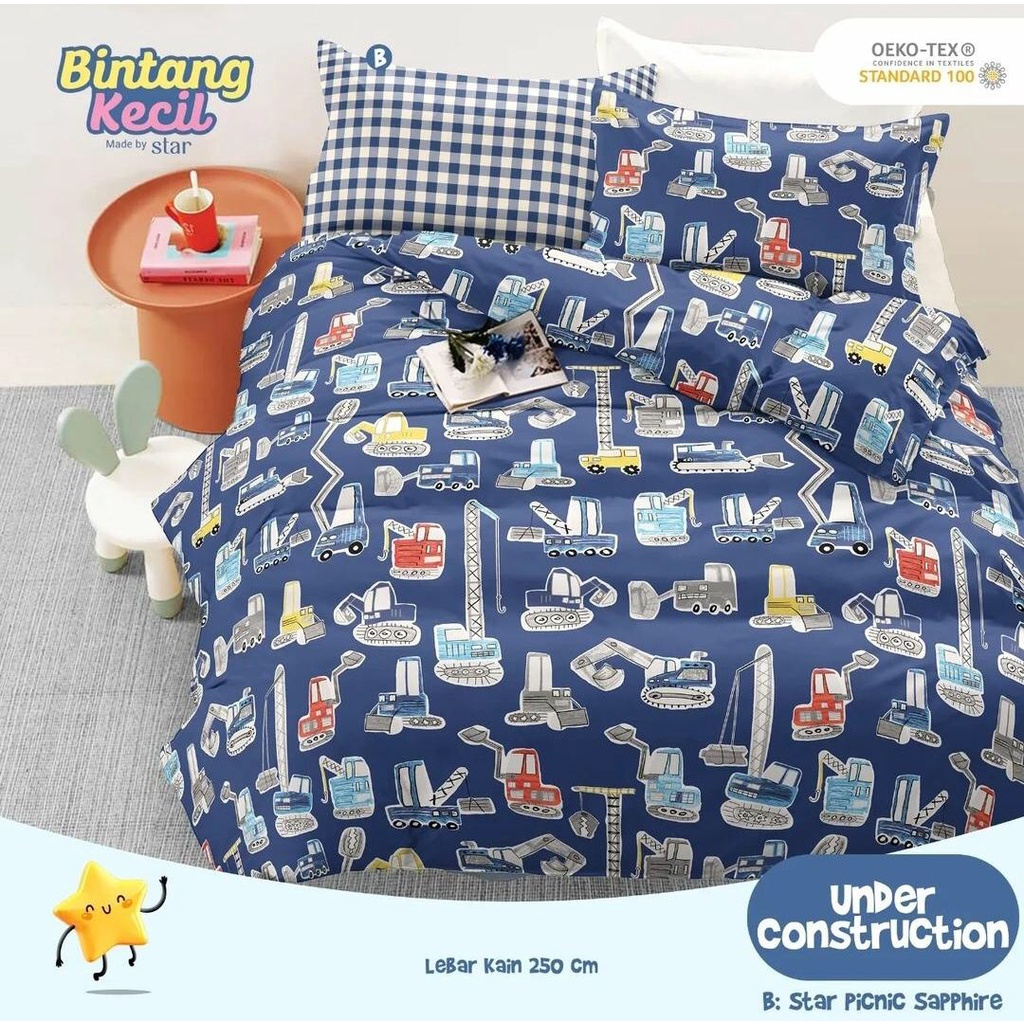 Sprei Anak 100x200 Super single size motif karakter kartun lucu Katun asli anti geser