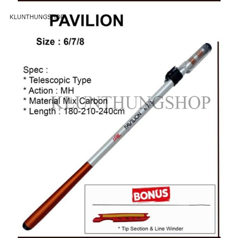 KLUNTHUNGSHOP joran pancing tegek carbon ruas pendek zoom exori pavilion murah laris semarang