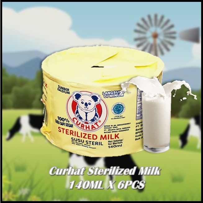 

Curhat Sterilized Milk 140ML X 6PCS