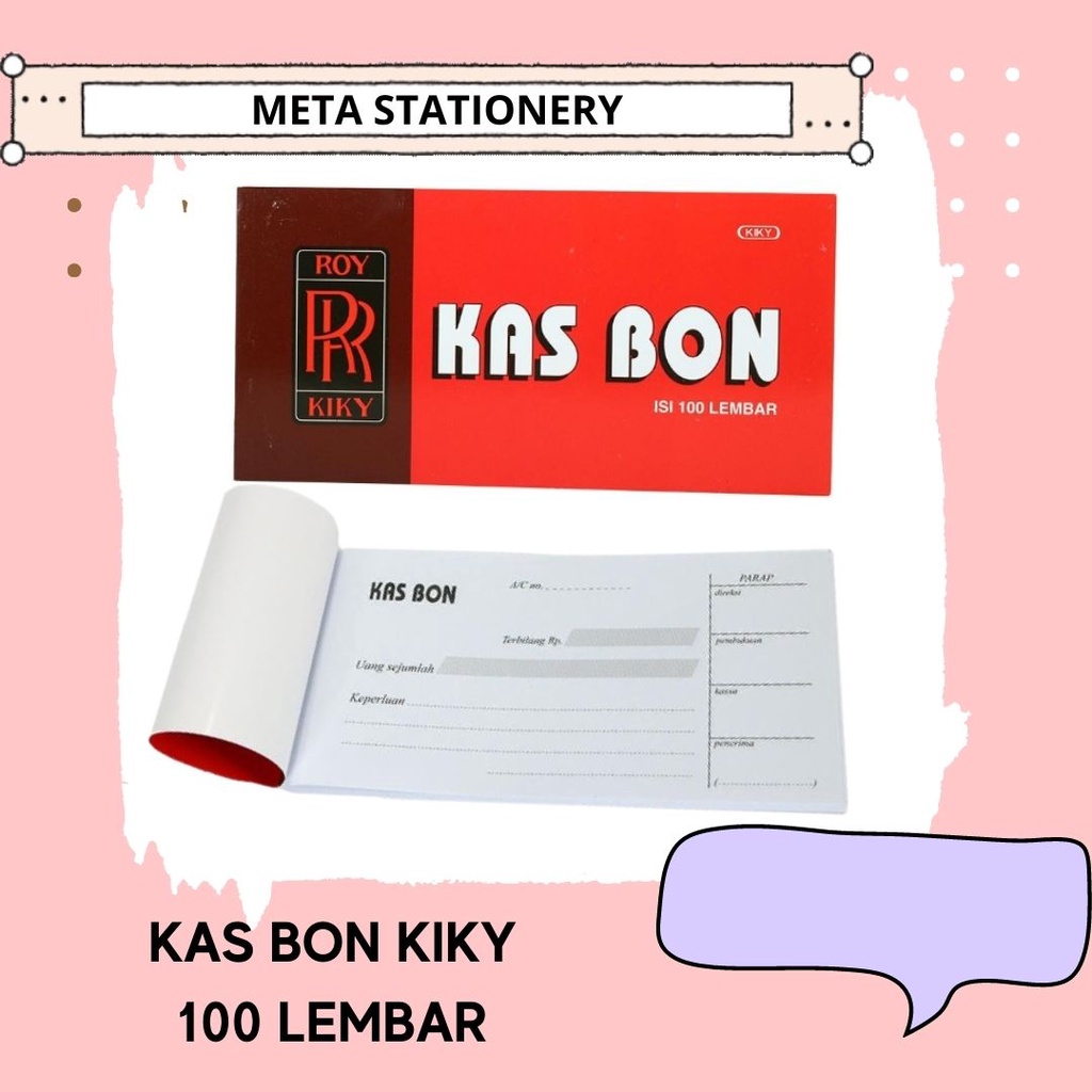 

Buku Kas Bon Kiky 100 Lembar