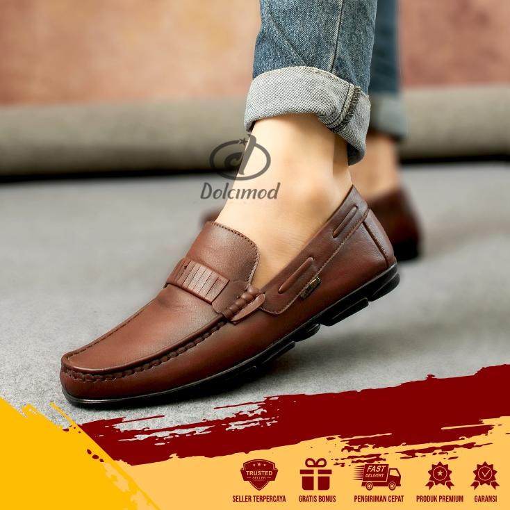 ZO DCMD x ZIRAF - Sepatu Undangan Pria Pantofel Tanpa Tali Slip On Original Kulit Garut Asli Gereja 