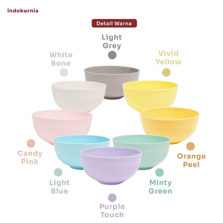 IK - Mangkok Round PARTY BOWL SOUVENIR MACARON PASTEL COLORFUL MURAH