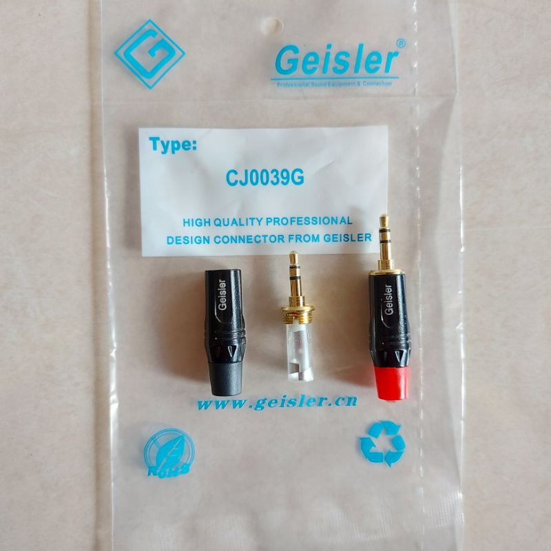 Jek Mini 3,5mm HP Stereo Geisler CJ0039G Besi / Alumunium