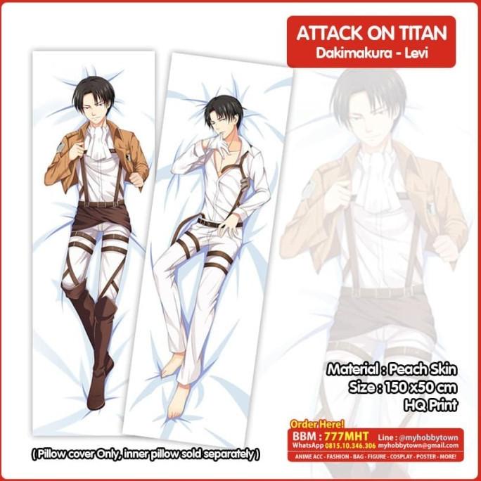 SARUNG BANTAL ANIME DAKIMAKURA SHINGEKI NO KYOJIN TITAN : LEVI G464G521T