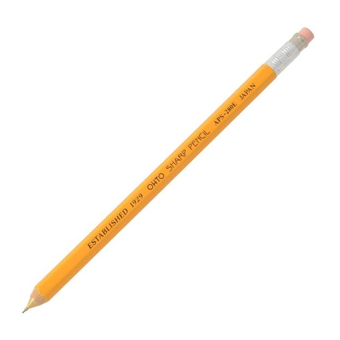 

TERMURAH Ohto Sharp Wooden Mechanical Pencil APS-280E - Yellow