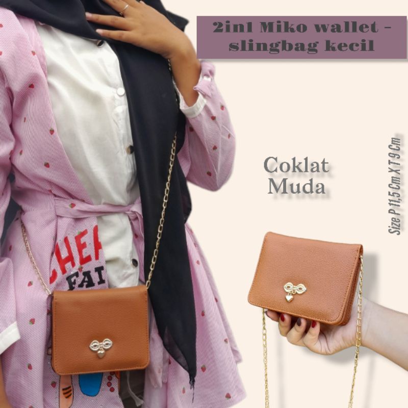 2in1 MIKO WALLET SLINGBAG KECIL