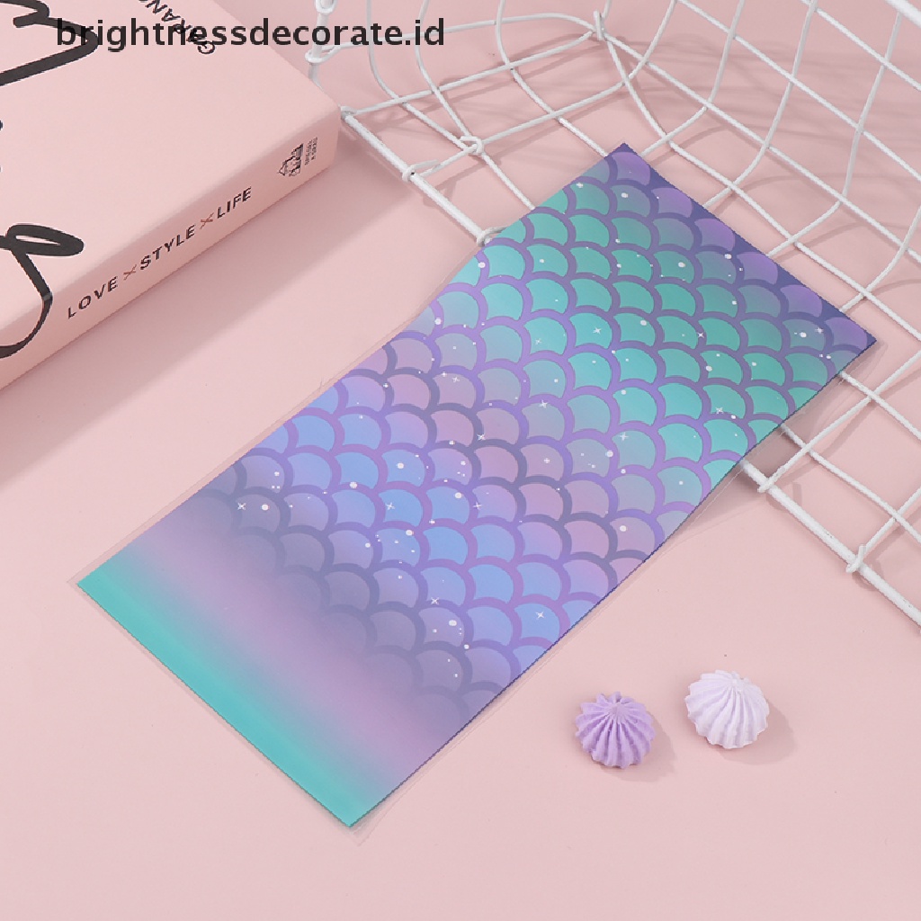 [Birth] 50pcs Goodie Bag Plastik Mermaid Tail Permen Biskuit Kantong Kemasan [ID]