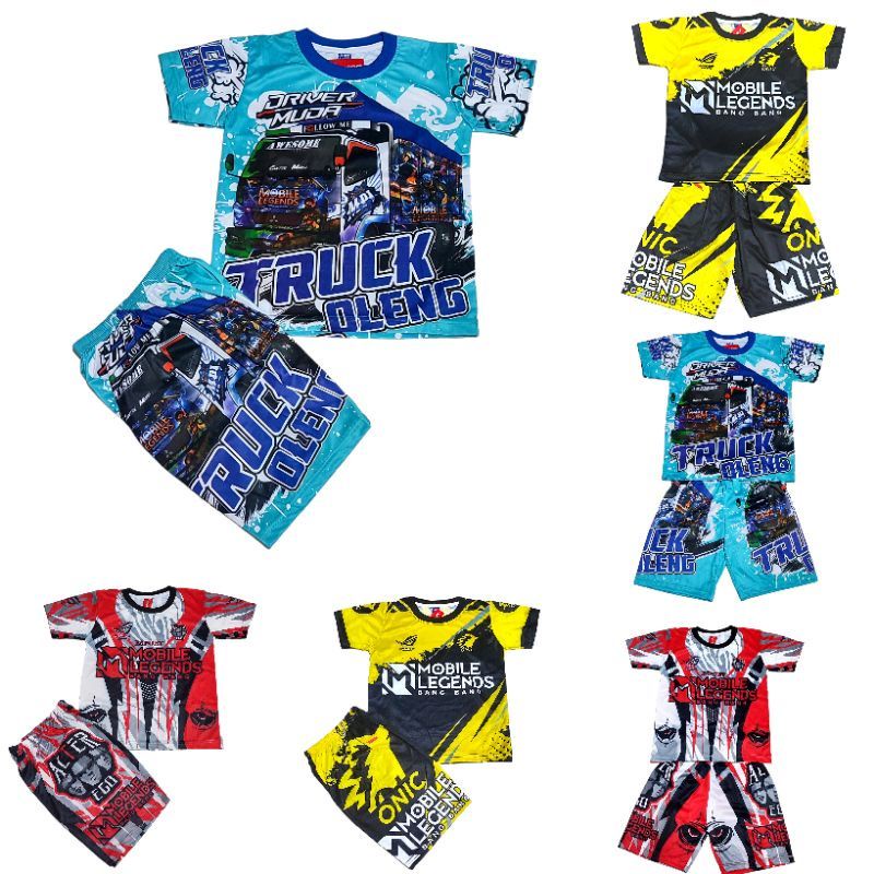 BAJU TRUCK OLENG SETELAN JERSEY TRUCK OLENG 2-12 THN