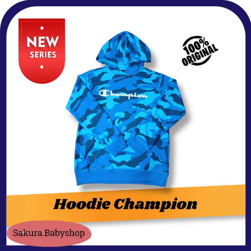 HODIEE Champion Army Biru original sisa Ekspor/hoodie santai/hoodie casual/bisa bayar di tempat/cod