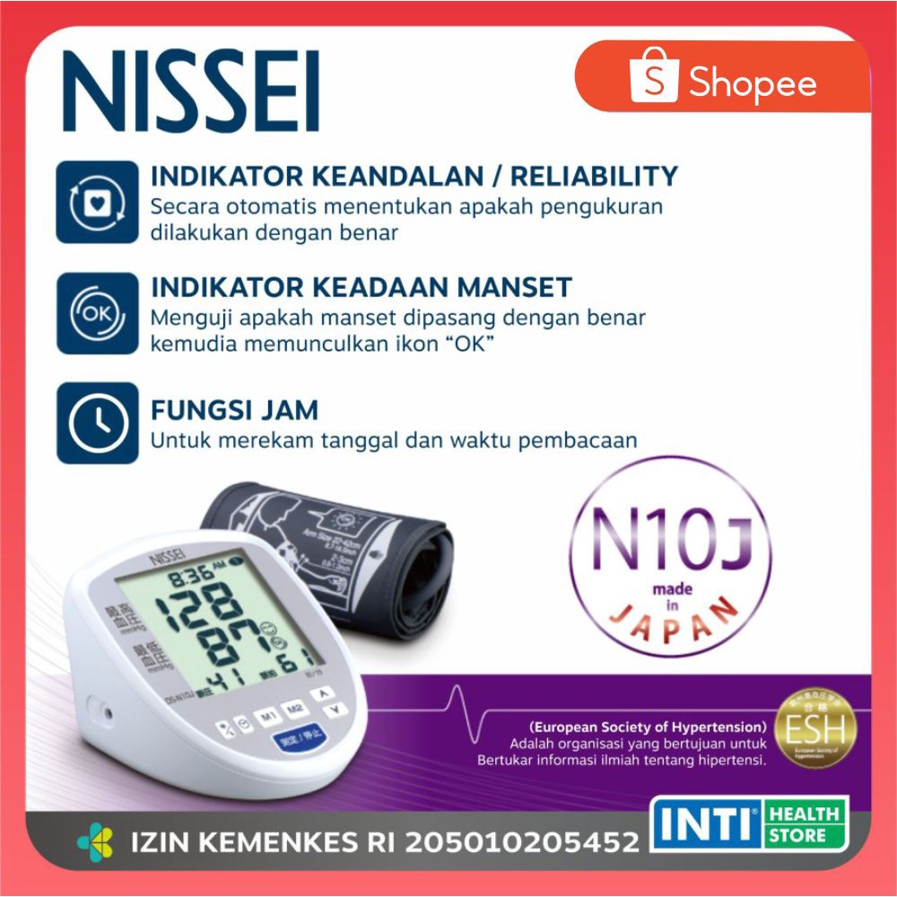 Nissei | Tensimeter Digital Nissei DS N10 | Blood Pressure Monitor