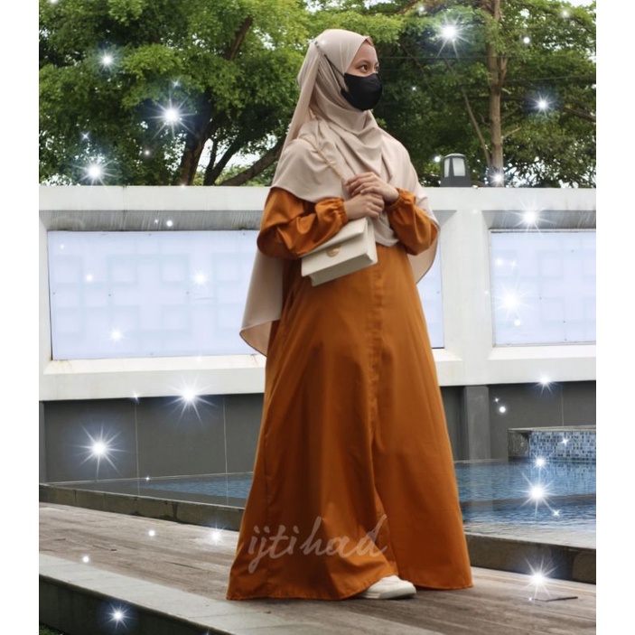 (FREE PARFUM)NAYA basic gamis bahan Toyobo Fodu HQ