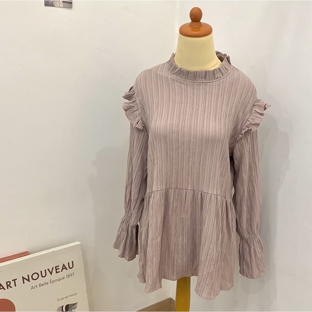 BERLYANNE - Ranaa Shirt - Atasan Wanita - Kemeja Wanita - Pakaian Wanita - Blouse Wanita - Baju Leng