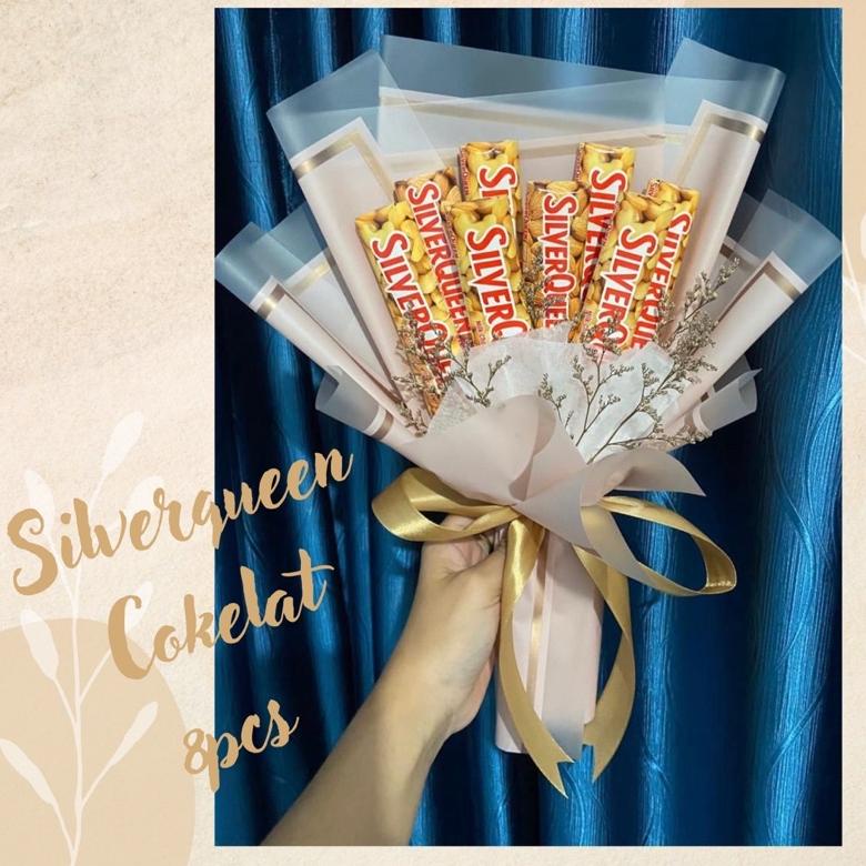 

Sale!!! Buket Cokelat silverqueen || buket bunga || buket mawar || buket snack // silverqueen