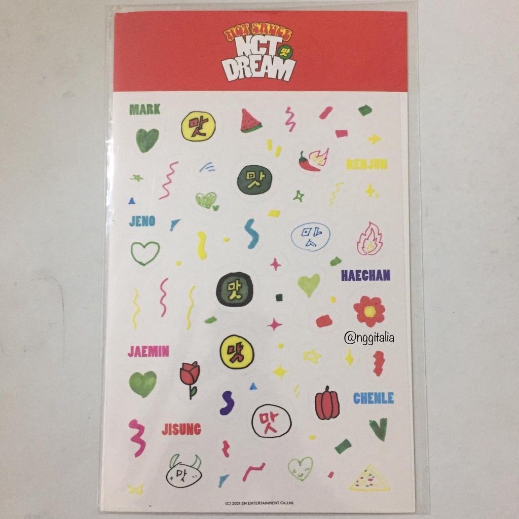 Deco sticker MD Hot sauce NCT Dream