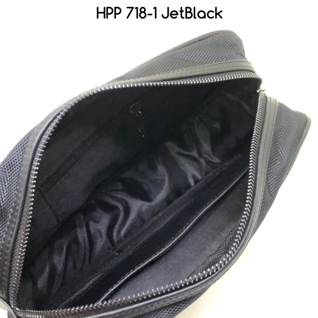 dompet pria hushpuppies 718-1 jetblack premium import dompet murah fashion