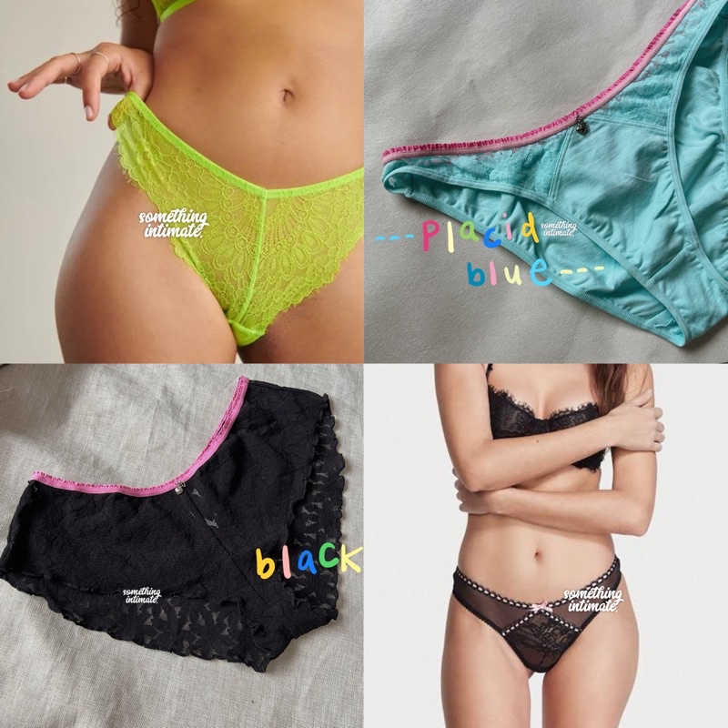 H&M Hush Acid Lime Organic Cotton Lace Panty Brief / CD Branded Sale Jastip Max Fashion Celana Dalam
