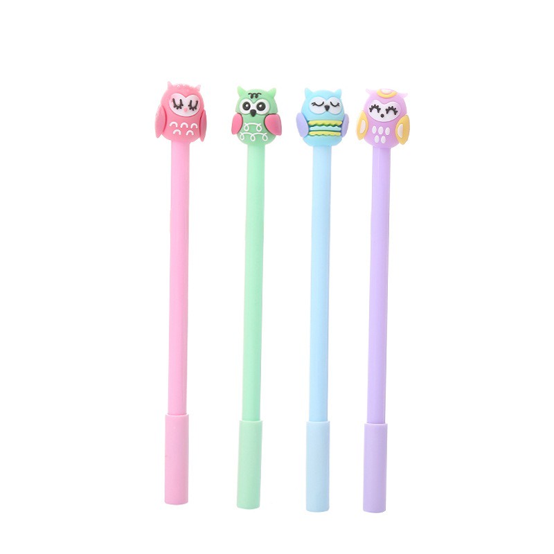 4pcs Pena Pen Pulpen Gel Set Tinta Cair Owl OSM-ST0118