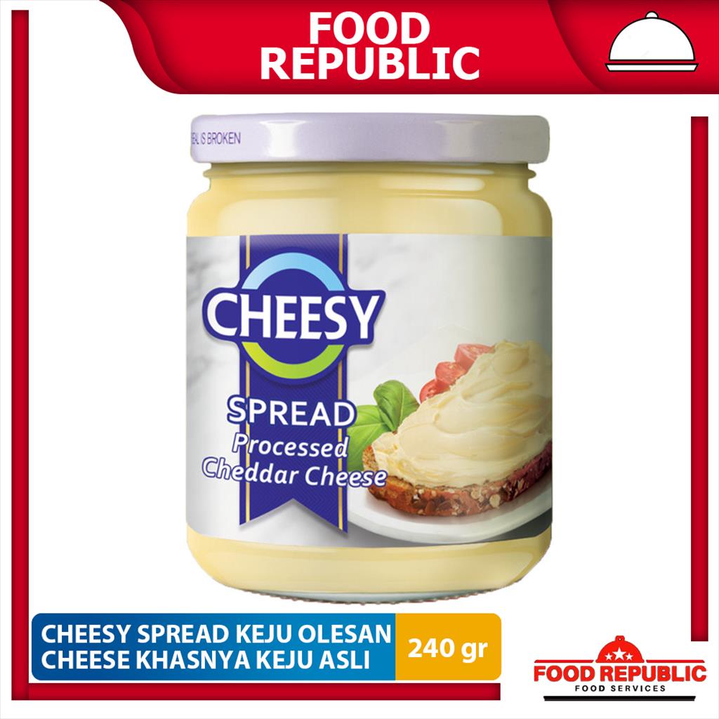 Keju Cheesy Spread 240 GR / Cheddar Cheese Halal Olesan Roti dan Kue
