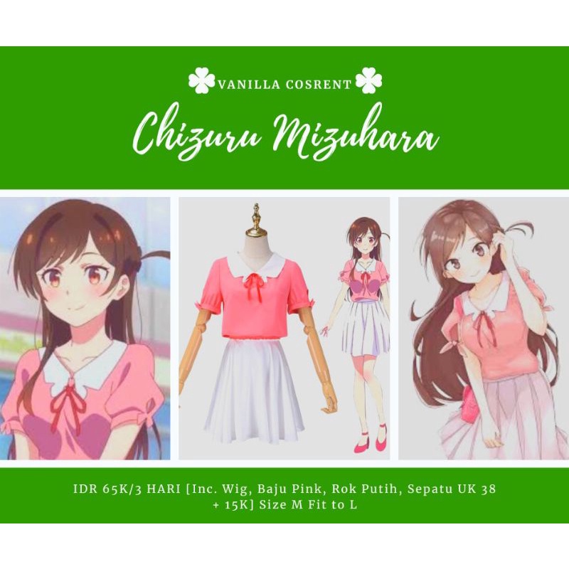 [RENTAL] KOSTUM COSPLAY CHIZURU MIZUHARA ANIME RENT A GIRLFRIEND / RENTAL KANOJO / KANOJO OKARISHIMA